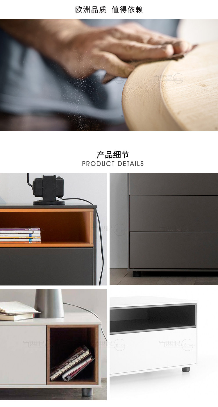 шкафчик 光无垠西班牙treku卧室柜子餐边柜厨房进口木纹彩色定制北欧ober Other