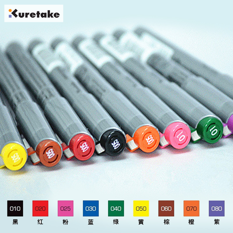 Japanese Kuretake KuretakeZIG│Millennium Needle Pen Waterproof Line Drawing Pen 005 01 02