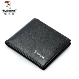 Мужской короткий бумажник, подарочная коробка, картхолдер, кошелек, из натуральной кожи, изысканный стиль, подарок на день рождения