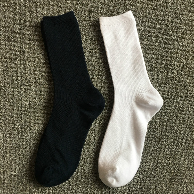 10 Pairs of 29 Yuan Premium Unisex Double-Needle Socks, Solid Color Black and White Mid-Calf Socks, College Style Long Socks, Trendy Socks, Versatile 10 Pairs of 29 Yuan Premium Unisex Double-Needle Socks, Solid Color Black and White Mid-Calf Socks, College Style Long Socks, Trendy Socks, Versatile