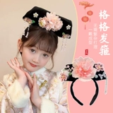 Детский красный цветной ободок, ханьфу, аксессуар для волос, китайский стиль, в цветочек