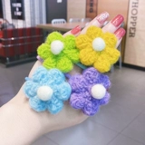 Детский трикотажный милый аксессуар для волос, резинка для волос, в цветочек