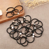 Резинка, черная заколка для волос с бантиком, аксессуар для волос, простой и элегантный дизайн
