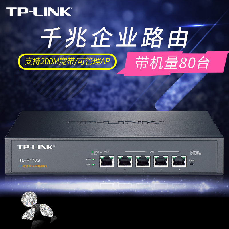 TP-LINK 4-port Gigabit Enterprise-class Wired Router Commercial Behavior Management AP with AC control TL-R476G
