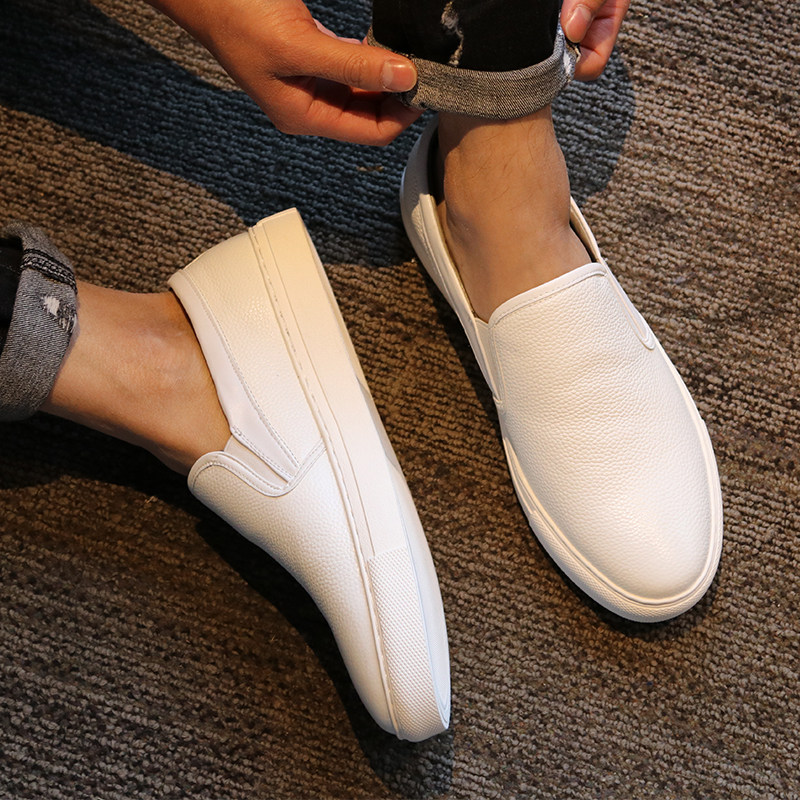 Summer Tide Shoes men's small white shoes breathable one foot pedal sloth shoes Han version 100 Lap Lefu Shoes Sports Casual Men's Shoes