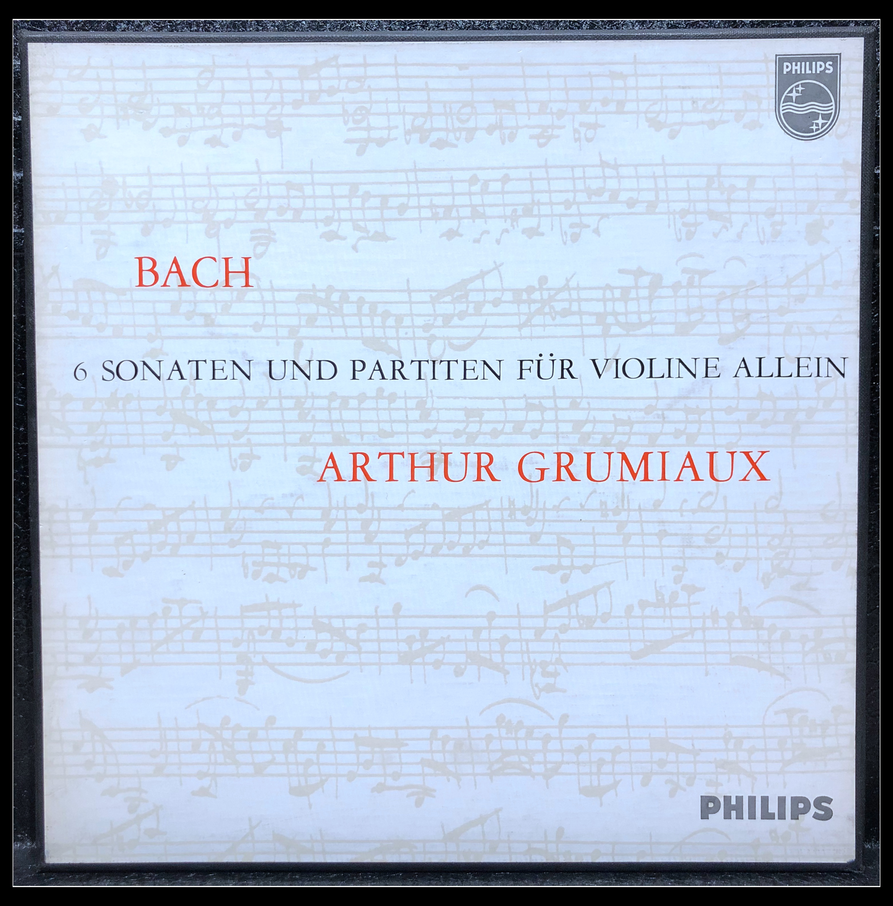 Grumiaux violin Bach small no complete works British philips 3LP # vinyl