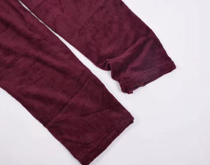Gói H cộng với người đàn ông và phụ nữ béo XL đôi đồ ngủ nhung san hô set áo dài tay + quần dịch vụ tại nhà Châu Âu và Hoa Kỳ độc thân đồ bộ ống suông