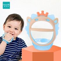 Baby grinding bracelet silicone dental gel anti - eating finger artificial grinding baby 6 months toy ring corrective 4