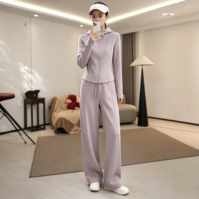 Casual Sports Suit 2026 New Model This Year's Popular Hot Item Hooded Top Petite Exquisite Outfit Two-Piece Set Casual Sports Suit 2026 New Model This Year's Popular Hot Item Hooded Top Petite Exquisite Outfit Two-Piece Set