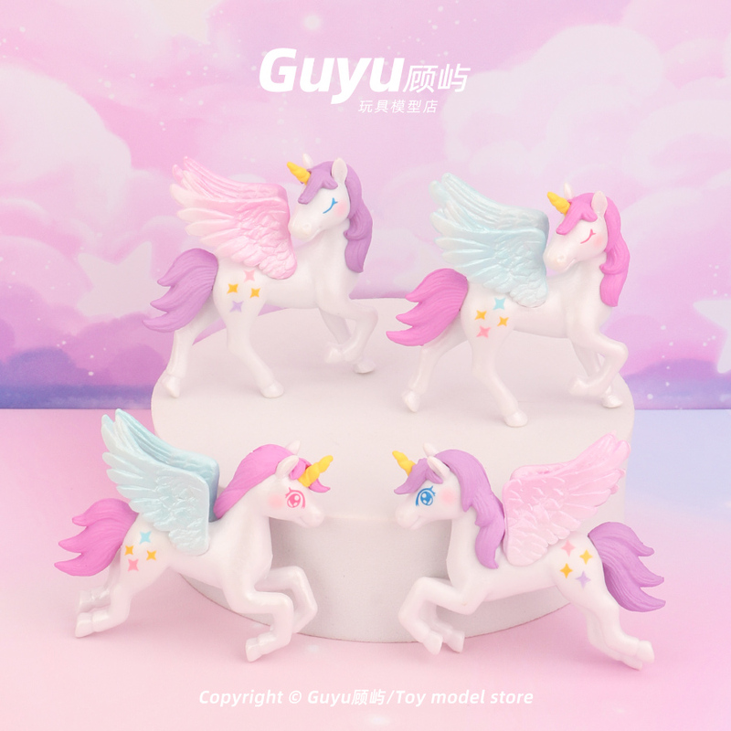 Cartoon Fantasy Unicorn Doll, Unicorn Model Toy, Colorful Small Animal Desktop Decoration Ornament Cartoon Fantasy Unicorn Doll, Unicorn Model Toy, Colorful Small Animal Desktop Decoration Ornament