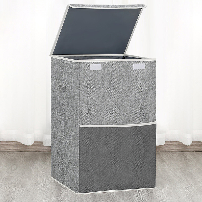 Minimalist cotton numb fold large size cloth Dirty Laundry Basket Laundry Basket Clothing Toy to put dirty clothes frame