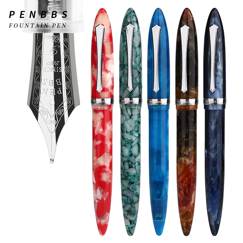 penbbsPENBBS-480 Ink Pen Imported Resin Acrylic Color Pen Daming Knife Tip Pen Adult Students Writing Characters Gift Boxed Pen