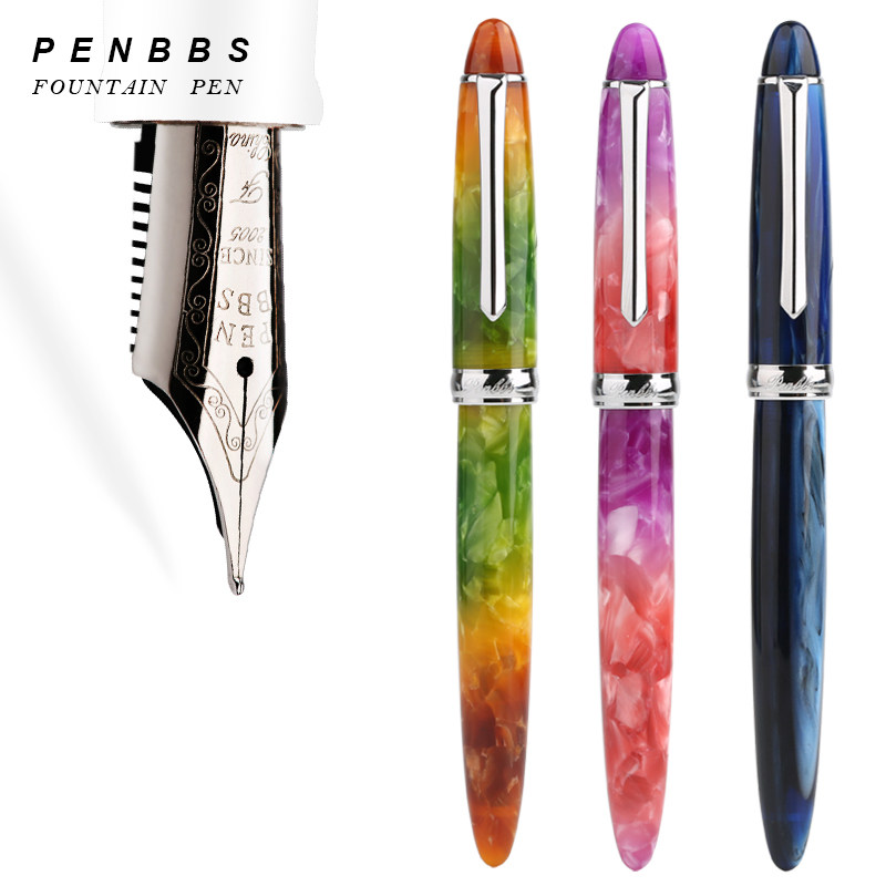 penbbs308 Fountain Pen China Pen China Pen Forum Acrylic color pen Large Ming pointed knife edge polished adult calligraphy practicing character gift box loaded pen