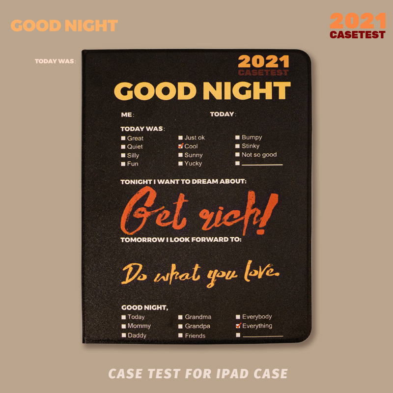 Good night Good dream applicable 2019ipad protective 2020pro 2020pro air3 10 2 inches 2017 2018
