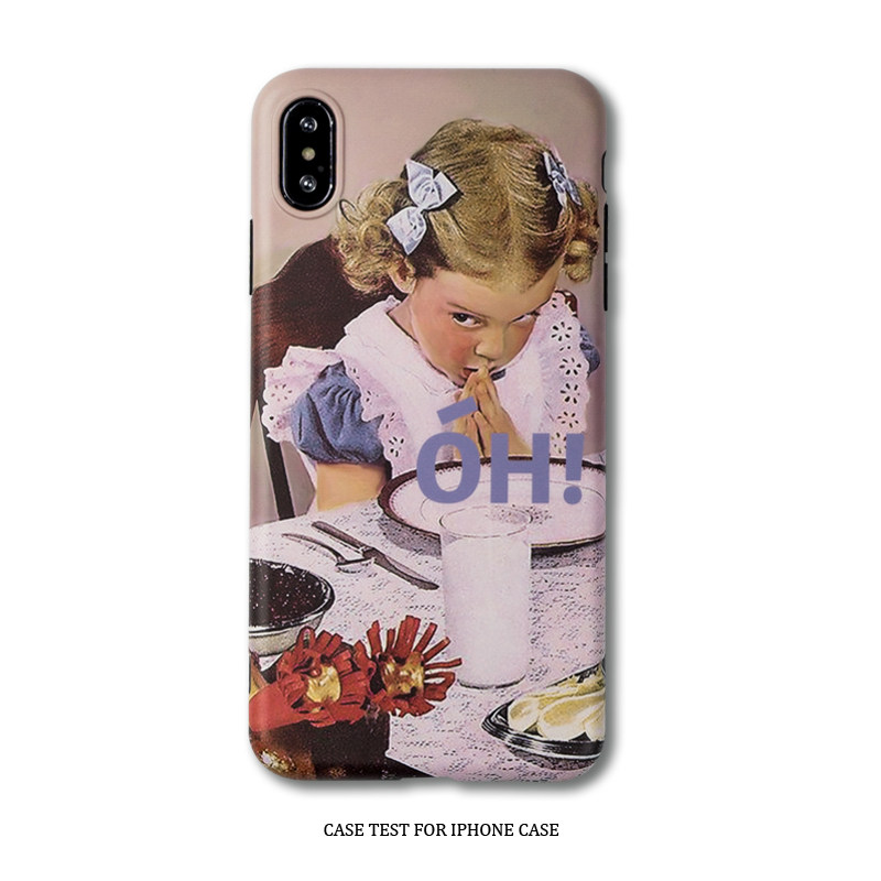 Retro OH girl Apple is suitable for iphone11pro mobile phone case X original xsmax soft xr78plus6 original