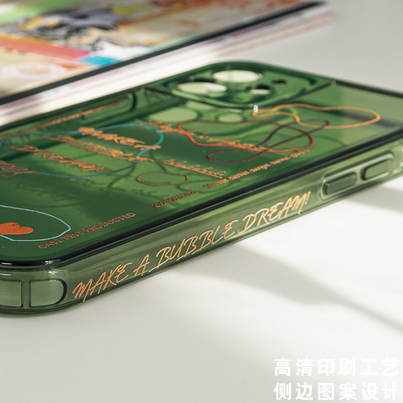 casetest green applies 12promax mobile phone protection shell iPhone1311 Apple xs transparent original European and American xr