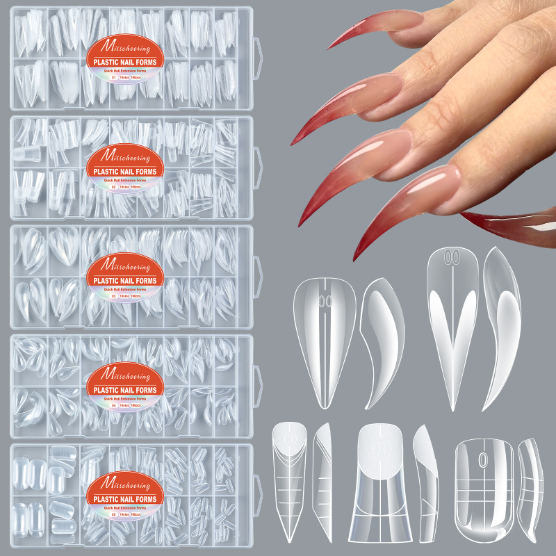 Nail Art Crystal Extension Nail Form Without Paper Tray, Quick Phototherapy Extension, Eagle Claw, Dragon Claw, Duckbill, Ferrari Special-Shaped Nail Form