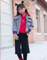 New Demonster woolen autumn and winter Korean style jacket tops for women medium and large children quilted thickened short coats