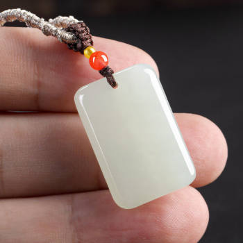 Yufiya hetian jade safe and sound brand pendant for men and women mutton fat white jade bread brand pendant couple jade pendant