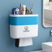 Tissue box toilet rack creative toilet paper waterproof storage box non-perforated tissue rack