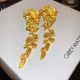 26 # серебряная игла-золотые цветочные листья кисточка