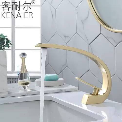 Ремеска для мытья ручной работы творческая северная легкая световая роскошная медная матовая матовая матовая охлаждение одно отверстие и горячая нагрева