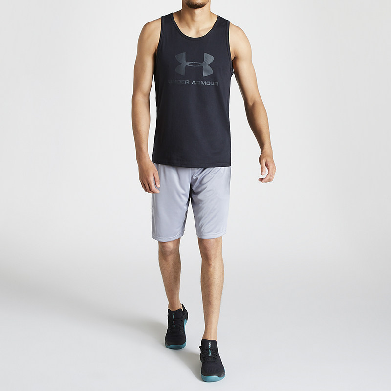 Xia UA Under Armour Sleeveless Vest Men's Loose Rock Johnson Sports Training Energy Cotton Quick Dry 1329589