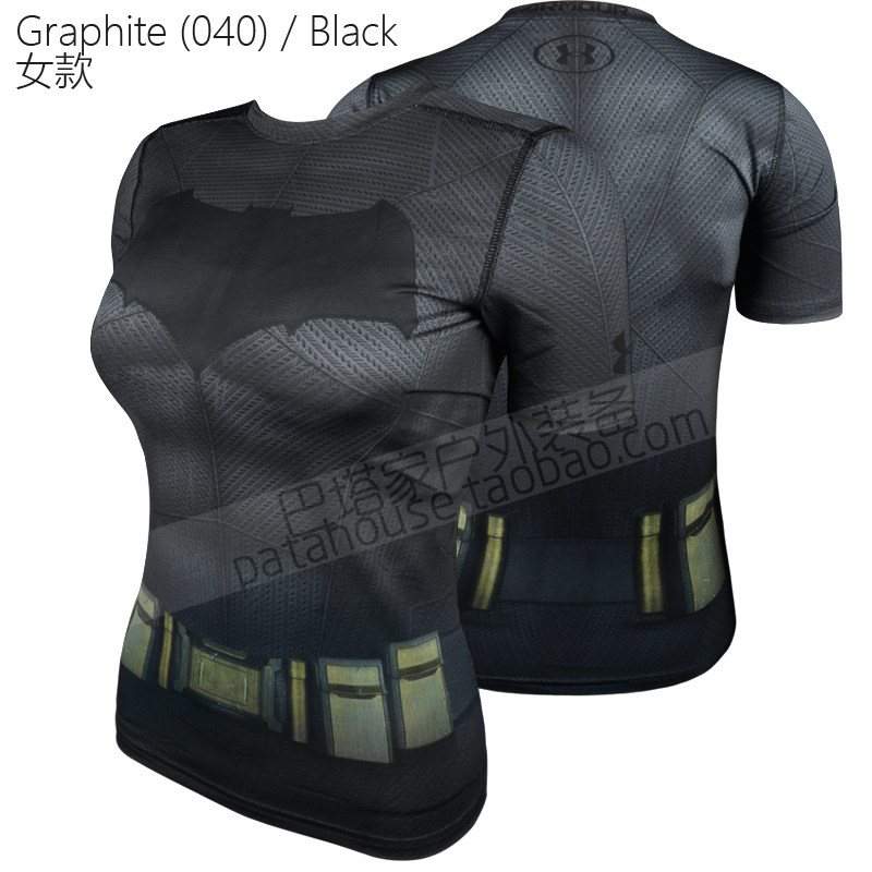 UA Anderma summer hero superman female stretch sports short-sleeved fitness running quick-drying tights T-shirt