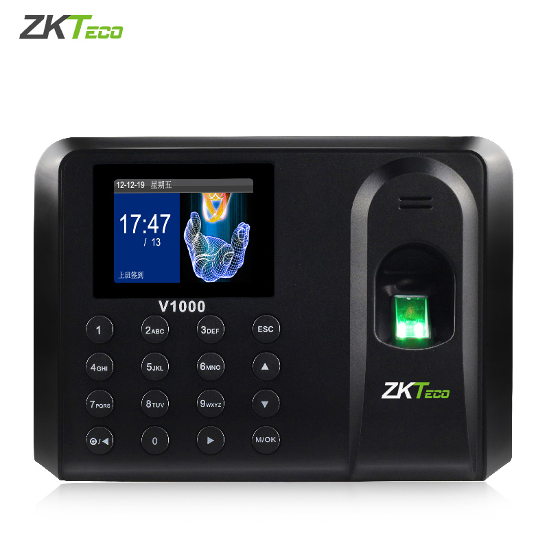 [USD 32.80] ZKTeco V1000 Fingerprint Punching Machine Enterprise WeChat
