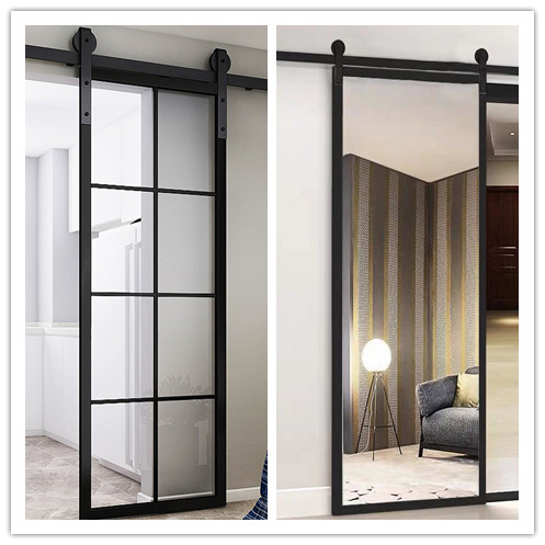 Glass barn door pull titanium aluminum alloy kitchen toilet door door folding door door door door