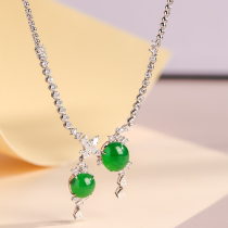 Aq Zhongtian Taobao live broadcast natural jade jade ice seed floating green pendant bracelet ring live special shot