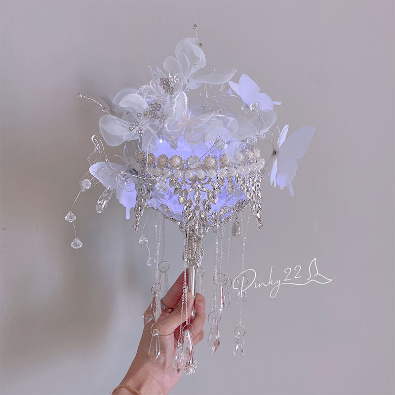 pinky22 Wedding High-end Custom Bridal Hand Holding Floral Scepter Crystal Butterfly Knot Wedding PHOTO GALLERY