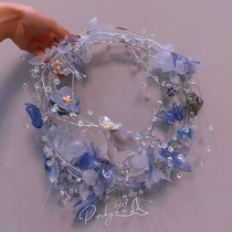 pinky22 Wedding Carmel Crystal Hand Flower Bride Wedding Romantic Hand Handheld Handmade Custom