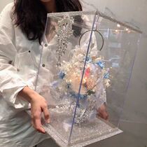 Crystal hand bouquet display box (diamond surface)Acrylic silver (limited to 1) Scepter selection purple