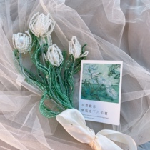 Fa-style tulip bride hands up flowers for birthday present Teachers Day