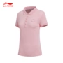Áo thun nữ tay ngắn của Li Ning 18 Bộ đồ tập hè 18 Áo thun cotton thoáng khí APLN014-1-2 - Áo polo thể thao áo phông polo nữ