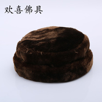 Songmens clothing warm plush monk hats winter mens and womens double flanging and velvet hat monk hat Brown