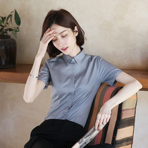 European station professional wear short sleeve shirt womens summer overalls temperament non-iron 2021 professional wear Joker shirt