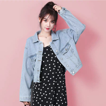 European Station short denim jacket female 2021 summer new design sense niche fashion loose Korean cardigan