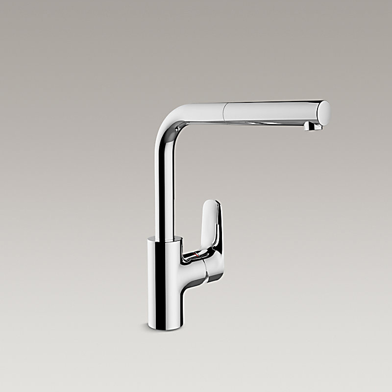 Leo K-99175T/99176T/76602T-4-Cp Pull-Out Kitchen Sink Hot and Cold Faucet