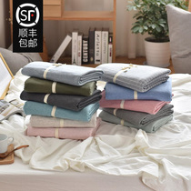 Knitted cotton cotton Tianzhu cotton fitted sheet Single brown mat 1 5m1 8m Simmons set pure cotton solid color single bed single