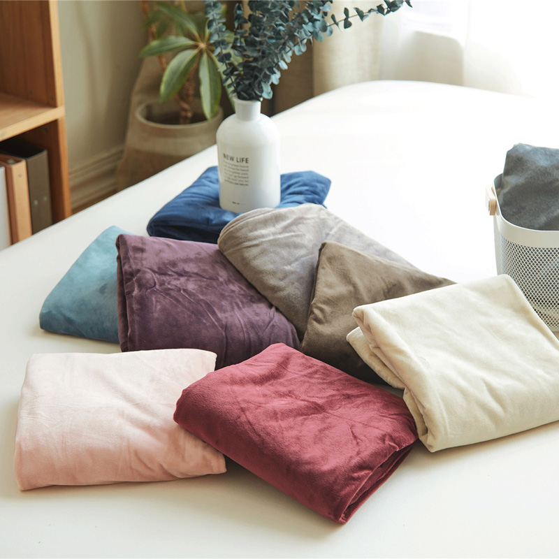 Day Style Brief Pure color Velvet Solitary Pillow Envelope Style 48 * 74 Single pillow headgear Autumn Winter Bed Bedding