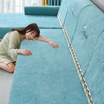 Pure color Syniel rice white sofa cushion light lavish Nordic Four Seasons Anti-slip universal Summer leather cover towel Gaib