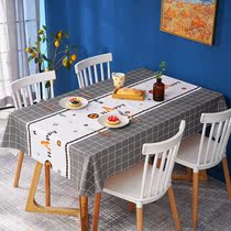Table cloth anti-oil and oil free washing desk ins student cloth art net red pvc rectangular table cloth Nordic tea table cushion
