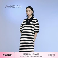 婉甸 Трикотажное летнее трикотажное платье, юбка для отдыха, воротник поло