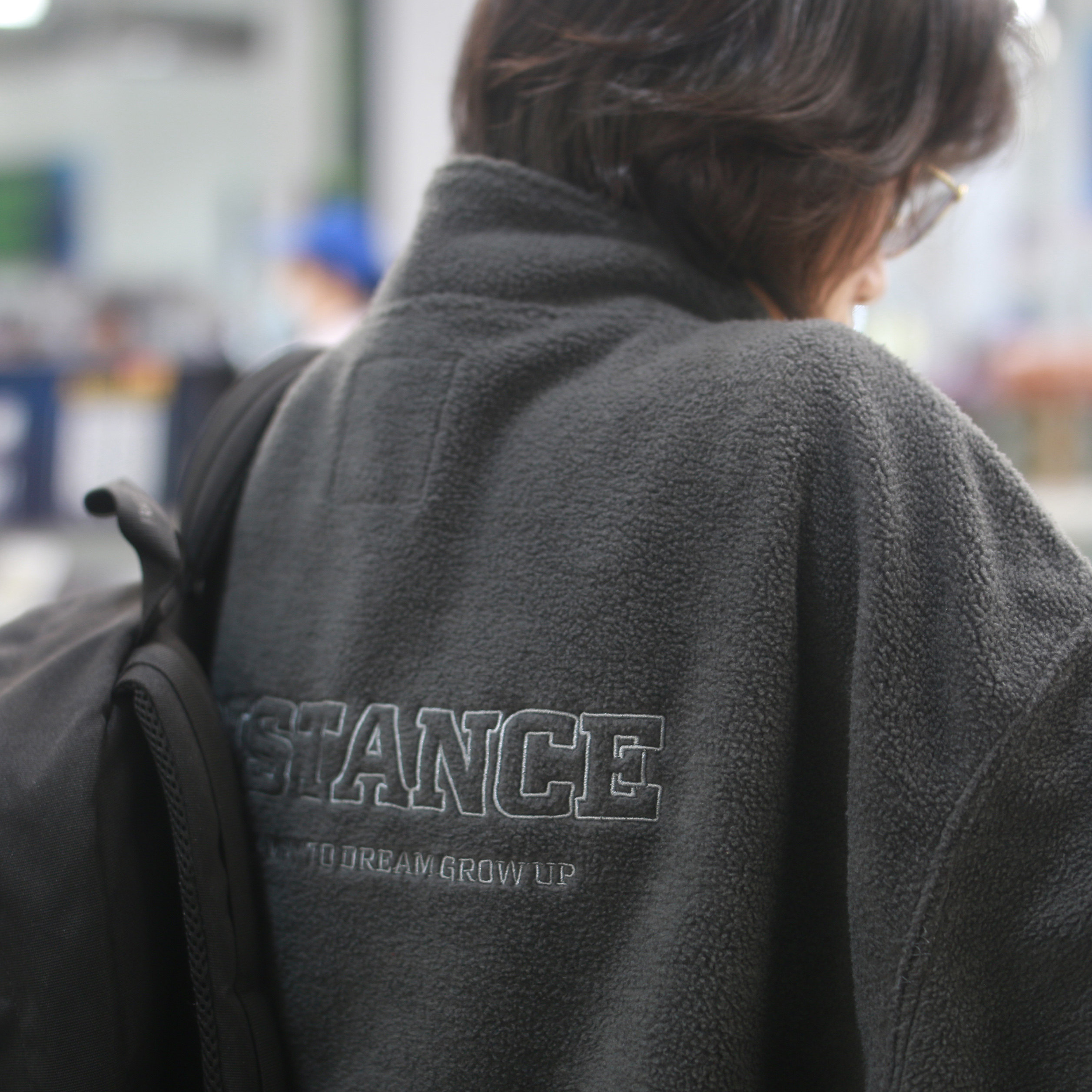 CARRYON 23AW day family fluff embroidered lamb suede jacket loose pure color lovers coat man boomer card-Taobao