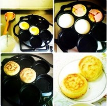 7 holes Gas Eggs Burger Egg Meat Egg Tart Egg Tart Burger Stove Mold Snack Machine Stove Home 