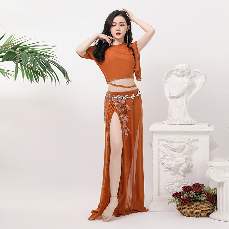 Rainbow season belly dance 2023 new practice suit long skirt suit performance costume oriental dance skirt dance suit female beginners