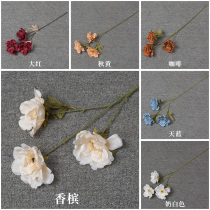 Wedding simulation flower autumn color lotus crane peony silk flower wedding hall ceiling decoration flower row flower flower arrangement flower flower arrangement