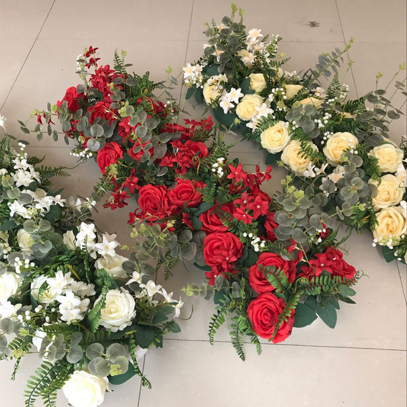 Wedding Props Yingbin Area Flower Wall Floral Road Leading Flower Wedding Arrangement Onsite Silk Flower Shop Window Decoration Props-Taobao